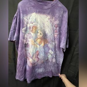 The Mountain Fairy Angel Butterfly Purple Tie Dye Tee T Shirt